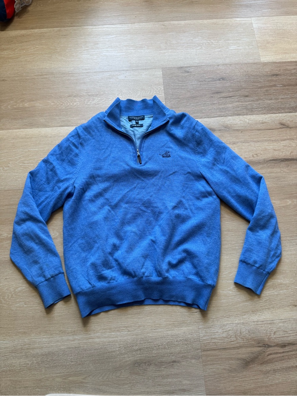 Fairway & Greene Men’s Light Blue Half-Zip Sweater